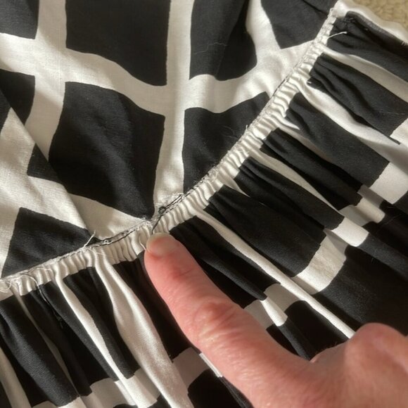 Vintage Doris Dodson Black / White Fit & Flare Dress 1950s Fits XXS-XS - Picture 8 of 16